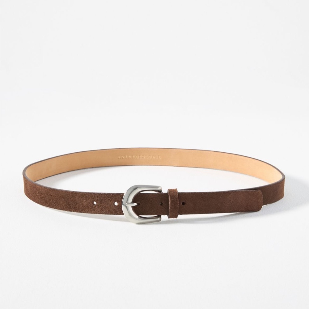 Anthropologie brown suede belt